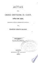 Actas del Congreso constitucional del Ecuador