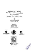 Actas del XIV Congreso de la Asociación Internacional de Hispanistas: literatura Española siglos XVII-XX