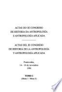 Actas do III Congreso de Historia da Antropoloxía e Antropoloxía Aplicada: Mesa 1 - Mesa 3