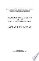 Actas resumidas [de las] reuniones anuales de las juntas de gobernadores