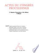Actes du congres