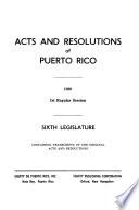 Acts and Resolutions of Puerto Rico