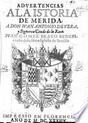 Advertencias a la istoria de Merida