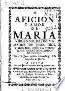 Afición y amor de María
