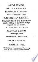 Aforismos de las cartas españolas y latinas