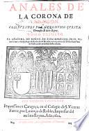 Anales De La Corona De Aragon. Va Añadida, De Nuevo, En Esta Impresion, En El Ultimo tomo, una Apologia de Ambrosio de Morales, con un parecer del Doctor Juan Paez de Castro