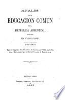 Anales de la educación comun