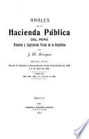 Anales de la hacienda pública del Perú