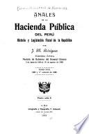 Anales de la hacienda pública del Perú