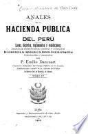 Anales de la hacienda pública del Perú