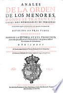 Anales de la orden de los Menores