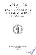 Anales de la Real Academia de Ciencias Morales y Políticas