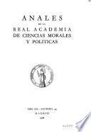 Anales de la Real Academia de Ciencias Morales y Políticas