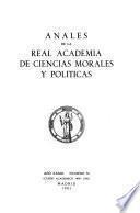 Anales de la Real Academia de Ciencias Morales y Políticas