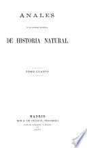 Anales de la Sociedad Española de Historia Natural