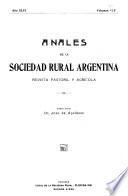 Anales de la Sociedad Rural Argentina