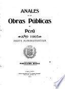 Anales de las obras públicas del Perú