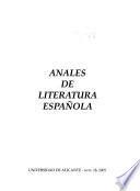 Anales de literatura española
