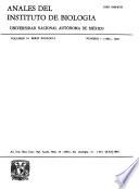 Anales del Instituto de Biología, Universidad Nacional Autónoma de México