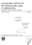 Anales del Instituto de Ciencias del Mar y Limnología, Universidad Nacional Autónoma de México
