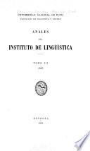 Anales del Instituto de Lingüística