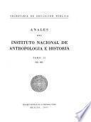 Anales del Instituto Nacional de Antropología e Historia