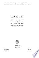Anales del Instituto Nacional de Invesigaciones Agronómicas
