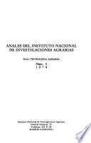 Anales del Instituto Nacional de Investigaciones Agrarias
