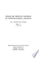 Anales del Instituto Nacional de Investigaciones Agrarias