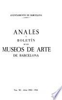 Anales y boletin de los museos de arte de Barcelona