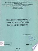 Analisis de Resultados y Toma de Decisiones en Empresas Campesinas