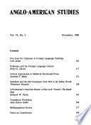 Anglo-American Studies