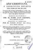 Año christiano, ó, Exercicios devotos para todos los dias del año, 1