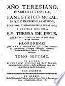 Año teresiano diario histórico en que se describen las virtudes de Santa Teresa de Jesús