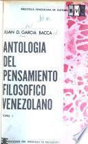Antología del pensamiento filosófico venezolano: Siglo XVII-XVIII