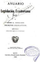 Anuario de legislación ecuatoriana