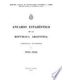 Anuario del comercio exterior de la República Argentina