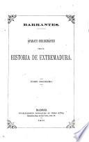 Aparato bibliográfico para la historia de Extremadura