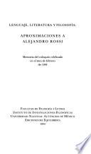 Aproximaciones a Alejandro Rossi