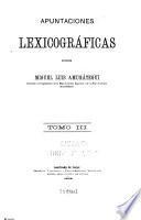 Apuntaciones lexicográficas