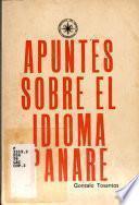 Apuntes sobre el idioma panare