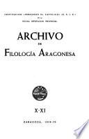 Archivo de filología aragonesa
