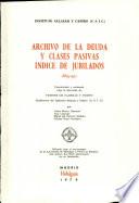 Archivo de la Deuda y Clases Pasivas