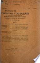 Archivos de psiquiatría y criminología