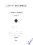 Archivum Linguisticum