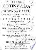 Argenis co[n]tinuada o segunda parte