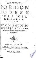 Argenis, por [i.e. translated by] Don Ioseph Pellicer de Salas y Tobar, etc