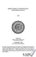 Arizona Journal of International and Comparative Law