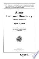 Army List and Directory