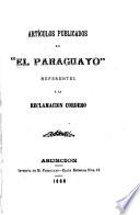 Artículos publicados en El Paraguayo referentes a la reclamación Coredero